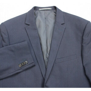 H&M Blazer Mens 42R Blue Slim Fit 2 Button Single Breast
